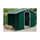 8x10ft Outdoor Metal Storage Shed / 8x8 Pent Roof Shed with Double Slide Door