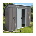 8x10ft Outdoor Metal Storage Shed / 8x8 Pent Roof Shed with Double Slide Door