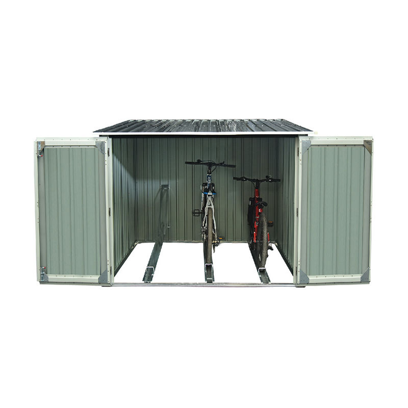 7x6ft 7x7ft Outdoor Metal Storage Shed 0.25mm Galvanized Steel Color Sheet