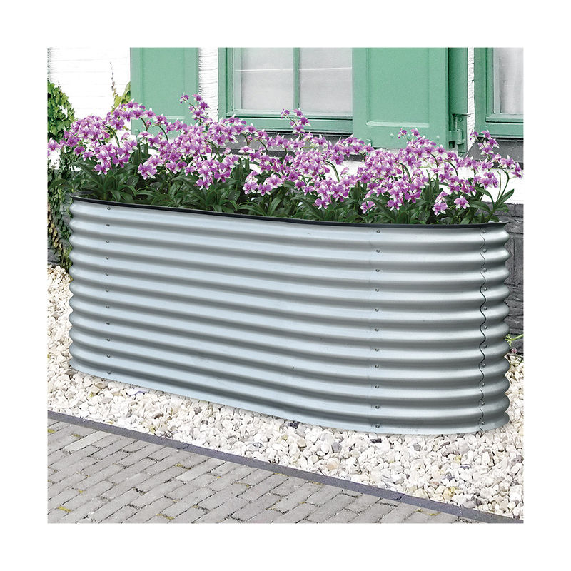 PB Galvanized Metal Raised Garden Beds 0.6mm With Rubber Protecting