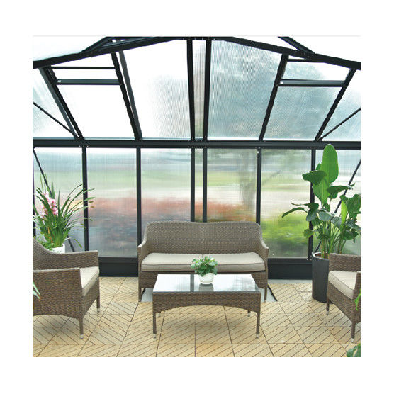 Large 10m Insulated Aluminium Profile Greenhouse 0.9mm Metal Frame Greenhouses